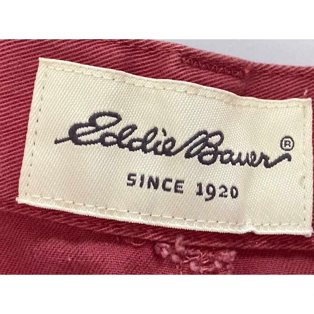 Eddie Bauer Capris 18W High Rise Rose Cotton Excellent Condition Elastic Waist